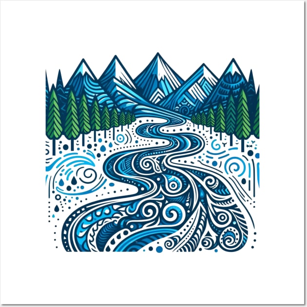 Tribal Mountains PNW Wall Art by JohnTy